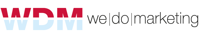červenomodré logo WDM We Do Marketing